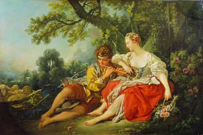 羊飼いが羊飼いの女性に歌う - フランソワ・ブーシェ

Source:
Un berger chante à une bergère - François Boucher