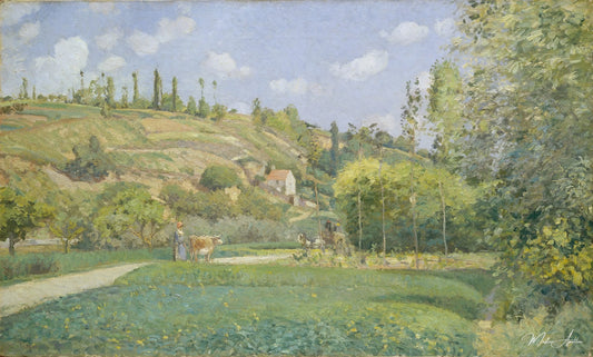 Un bouvier à valhermeil, auvers-sur-oise - Camille Pissarro - Reproductions de tableaux et peintures haut de gamme