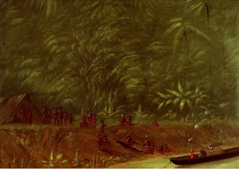 ムラのキャンプ地 - 船のスケッチ - ジョージ・キャトリン

Source:
Un campement de Mura - Croquis de bateau - George Catlin