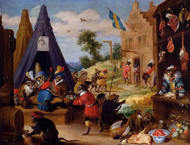 サルのキャンプ場 - デイヴィッド・テニエール・ル・ジュヌ

Source:
Un campement de singes - David Teniers le Jeune