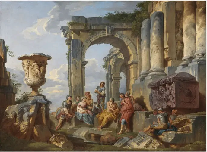サン・ピエトロがローマ人に説教している風刺画 - ジョバンニ・パオロ・パニーニ

Source:
Un Capriccio avec Saint Pierre prêchant aux Romains - Giovanni Paolo Panini