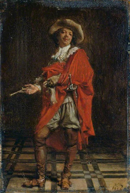 Un Cavalier : L'époque de Louis XIV - Ernest Meissonier image 1 copie peinte à la main à l’huile