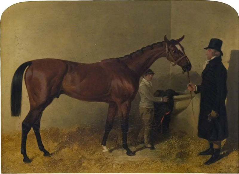 ジョン・フレデリック・ヘリング Sr.による馬房の中のブリーディングホース - サラブレッドの馬

Source:
Un cheval de course bai dans un box - John Frederick Herring, Sr.