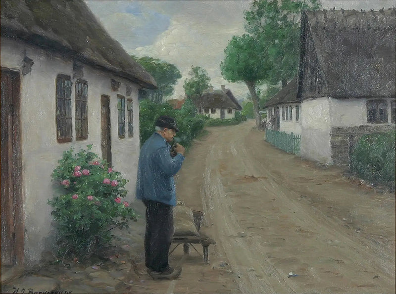 外で、男が風車に向かっている様子。 - H. A. ブレンデキルデ

Source:
Un extérieur avec un homme en route vers le moulin. - H. A. Brendekilde