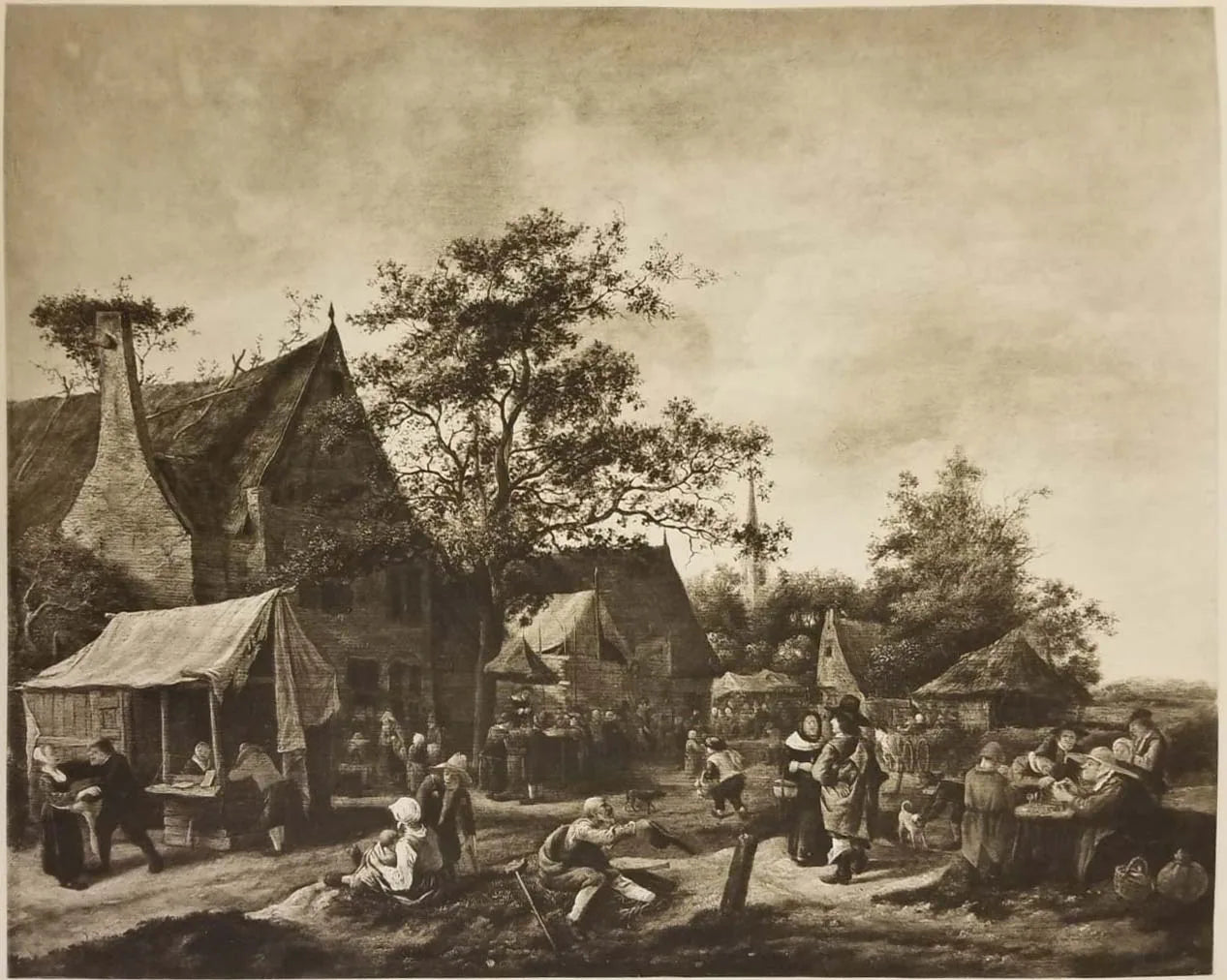Un festival de village - Jan Steen image 1 copie de tableau peinte à la main