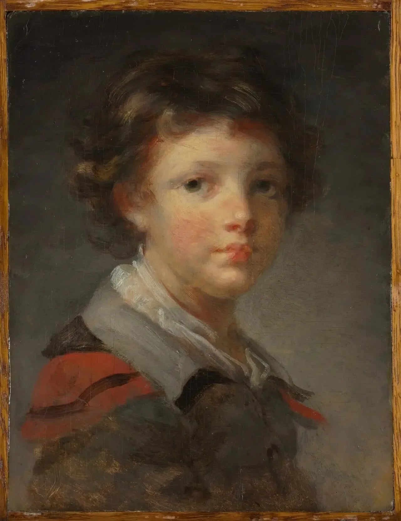 Un garçon dans un manteau doublé de rouge - Jean-Honoré Fragonard image 1 reproduction artisanale de tableau