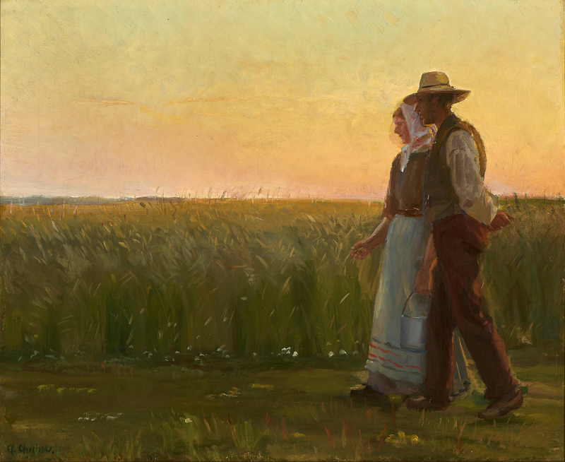 Un garçon et une fille. - Anna Ancher