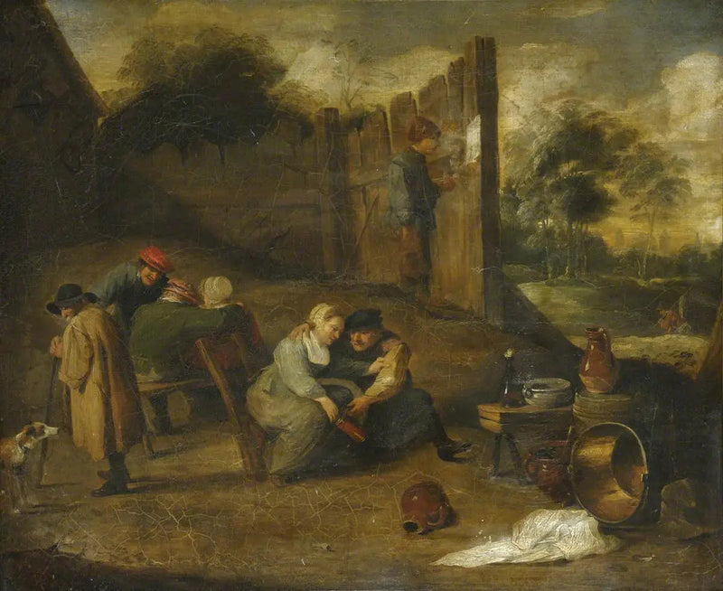 農民のグループが居酒屋の前にいる - デイヴィッド・テニエール・ジュニア

Source:
Un groupe de paysans devant une taverne - David Teniers le Jeune