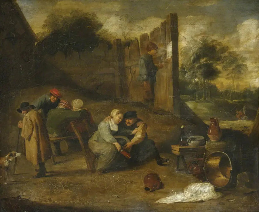 農民のグループが居酒屋の前にいる - デイヴィッド・テニエール・ジュニア

Source:
Un groupe de paysans devant une taverne - David Teniers le Jeune