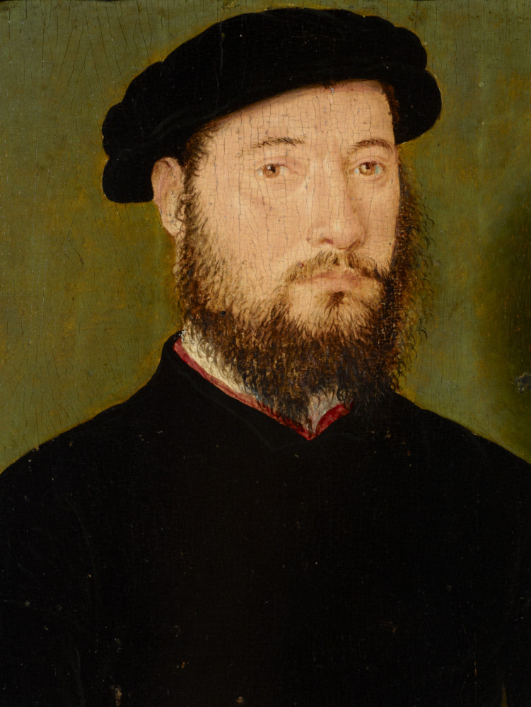 Un homme inconnu avec un col rouge - Corneille de Lyon image 1 tableau peint à l’huile sur toile
