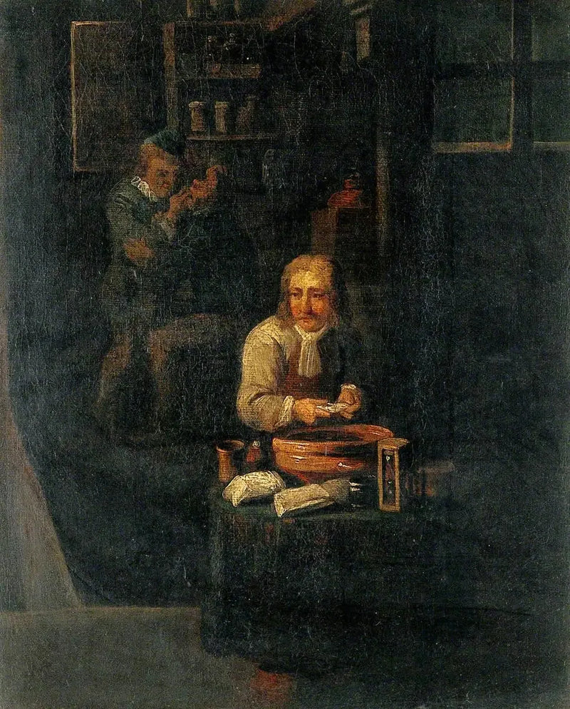 ドヴィッド・テニエール・ル・ジュヌによる男性が石膏を準備している

Source:
Un homme préparant un plâtre - David Teniers le Jeune