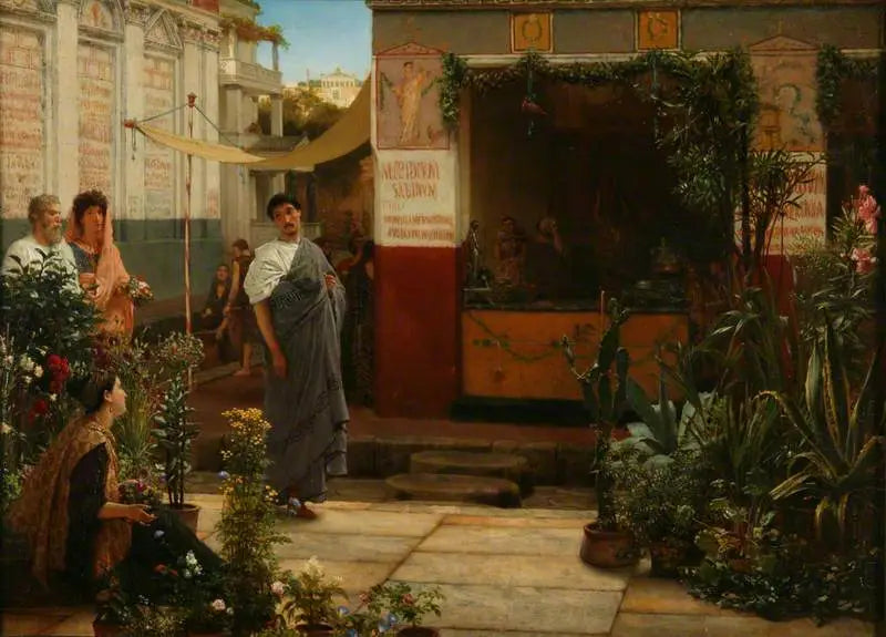 Un marché aux fleurs romain - Lawrence Alma-Tadema - Alpha Reproduction