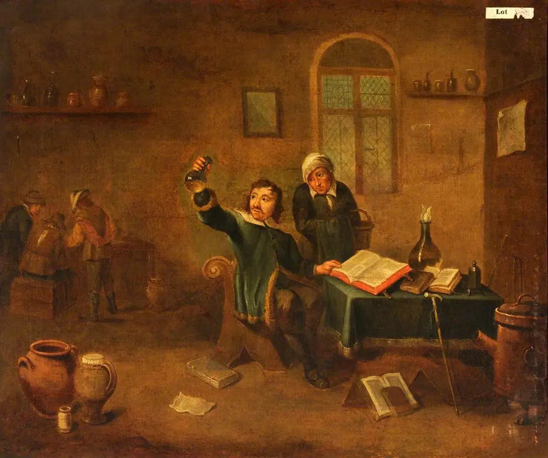 医師が尿瓶を検査している - デイヴィッド・テニエール・ジュニア

Source:
Un médecin examinant une fiole d'urine - David Teniers le Jeune