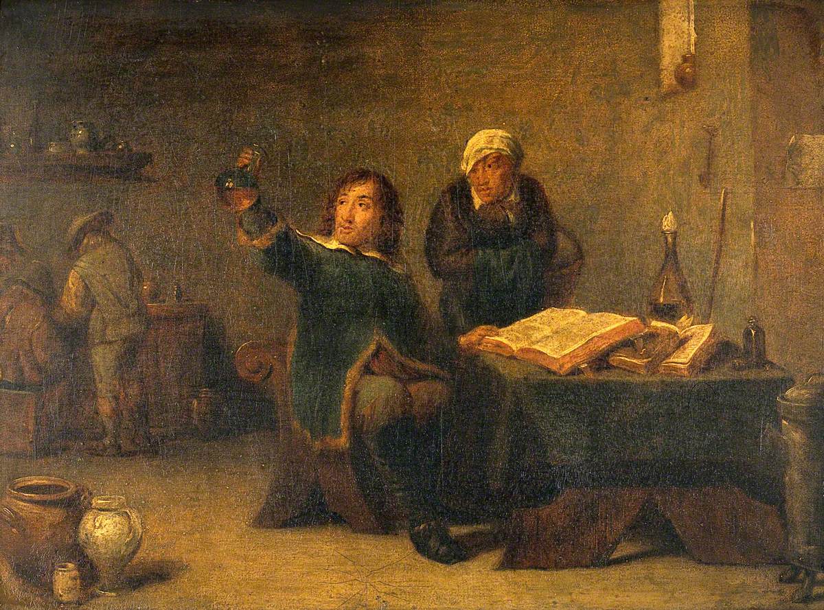 Un médecin examinant une fiole d’urine - David Teniers le Jeune - Alpha Reproduction