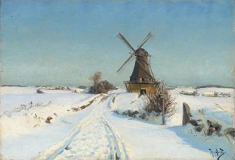 Un moulin à vent. - H. A. Brendekilde - Alpha Reproduction