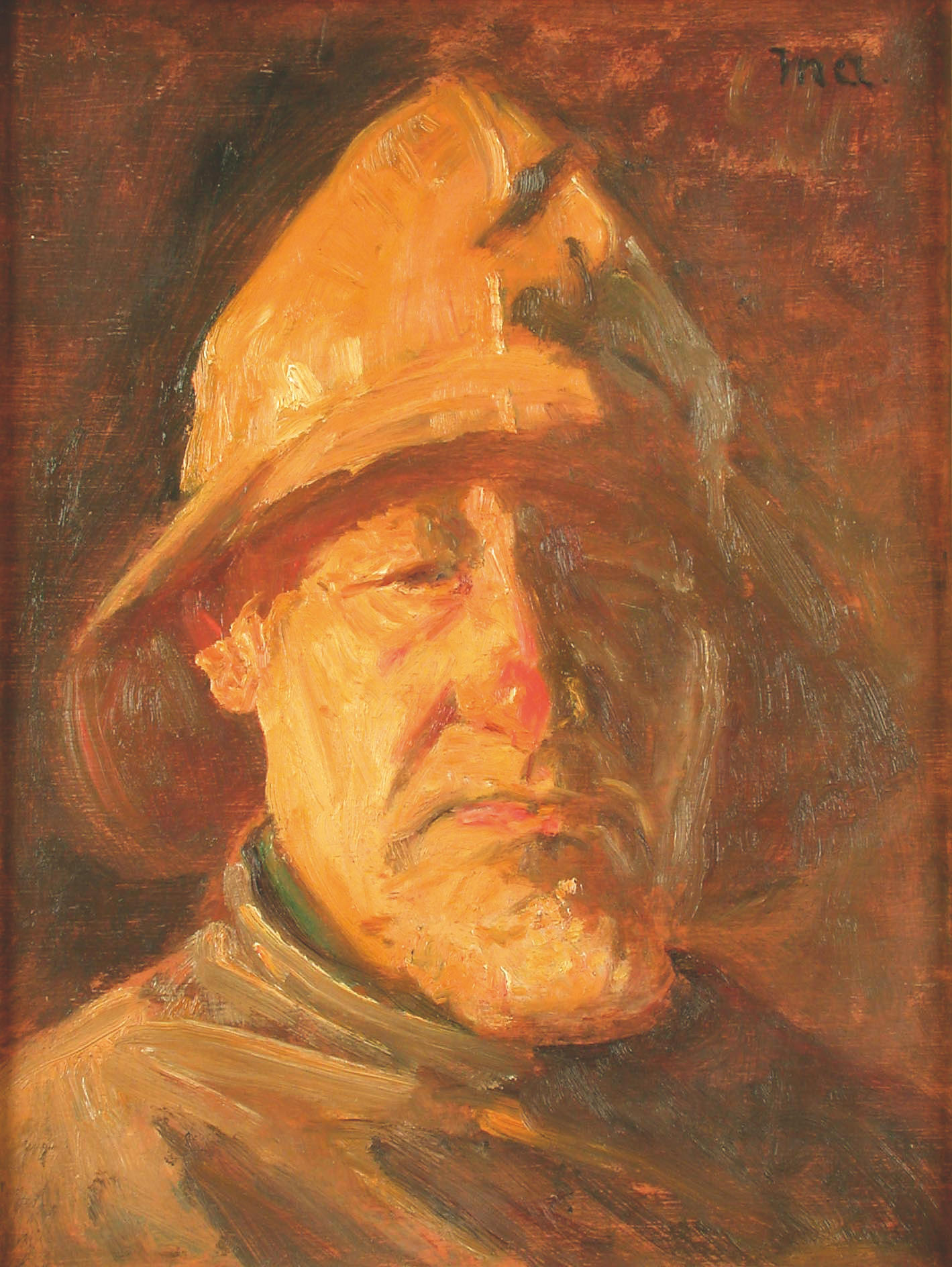 Un pêcheur buriné par les intempéries. - Michael Peter Ancher image 1 copie peinte à la main à l’huile
