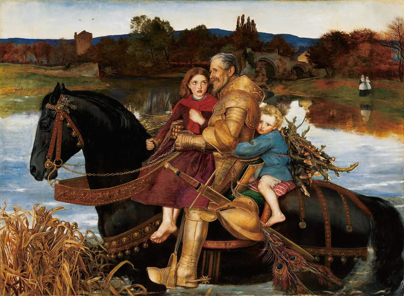 過去の夢：フォードのサー・イシュンブラズ - ジョン・エヴァレット・ミレイ

Source:
Un rêve du passé : Sir Isumbras au Ford - John Everett Millais