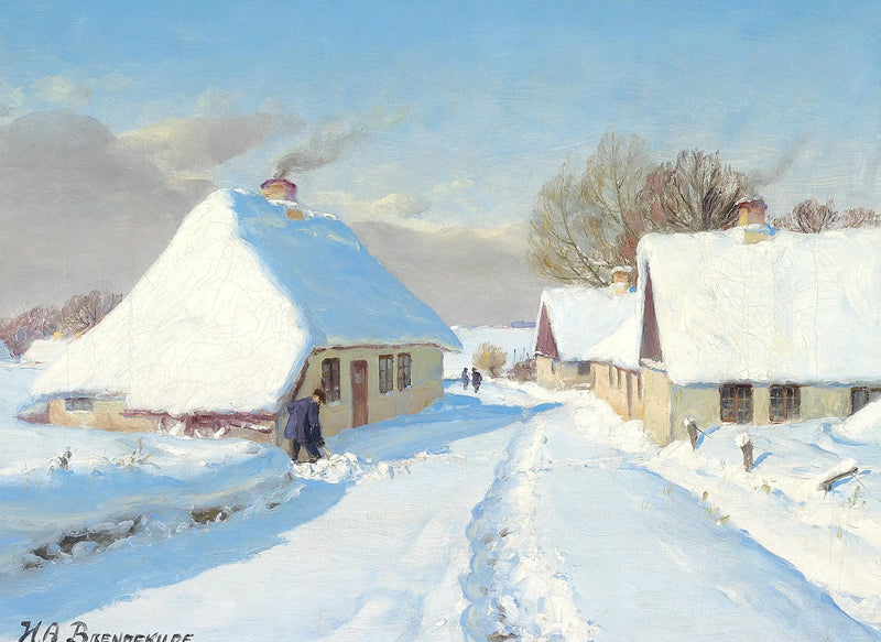 雪に覆われた村 - H. A. Brendekilde

Source:
Un village couvert de neige. - H. A. Brendekilde