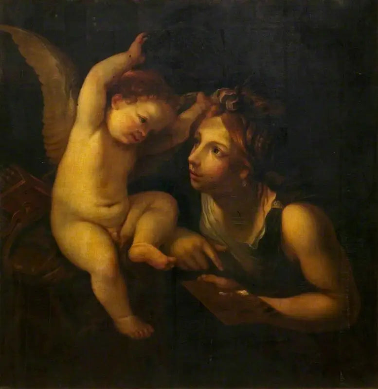 Une allégorie de la peinture - Guido Reni image 1 copie peinte à la main à l’huile
