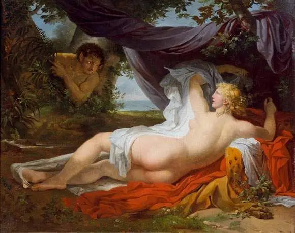 若いファウヌに目覚めたバッカス女神 - シャルル・メニエール

Source:
Une Bacchante éveillée par un jeune faune - Charles Meynier