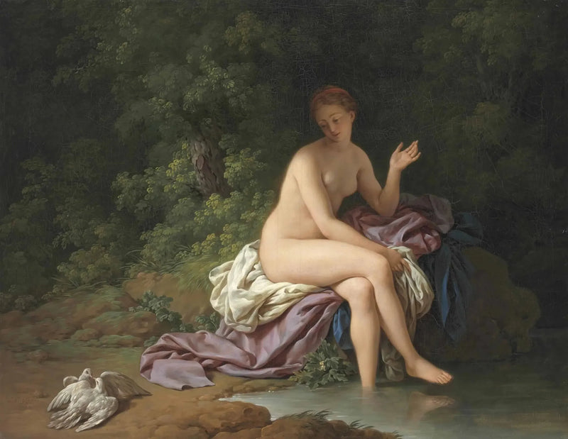二羽のハトを撫でるのを見ている浴女 - ルイ・ジャン・フランソワ・ラグレネ

Source:
Une Baigneuse qui regarde deux Colombes se caresser - Louis Jean François Lagrenée
