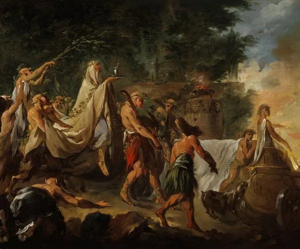 Une cérémonie druidique - Noël Hallé image 1 reproduction d’œuvre d’art à l’huile