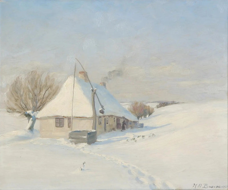 クリアな冬の日。フュン島のホルビー・マルク。 - H. A. ブレンデキルデ

Source:
Une claire journée d'hiver. Hørby Mark sur Funen. - H. A. Brendekilde