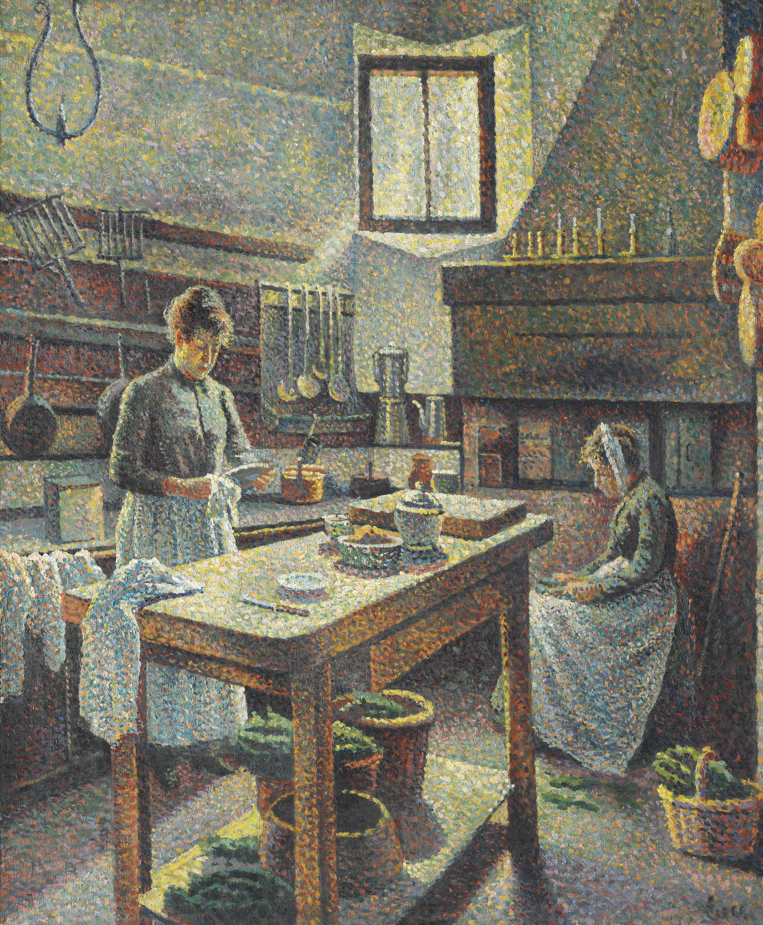 Une Cuisine - Maximilien Luce image 1 reproduction artisanale de tableau