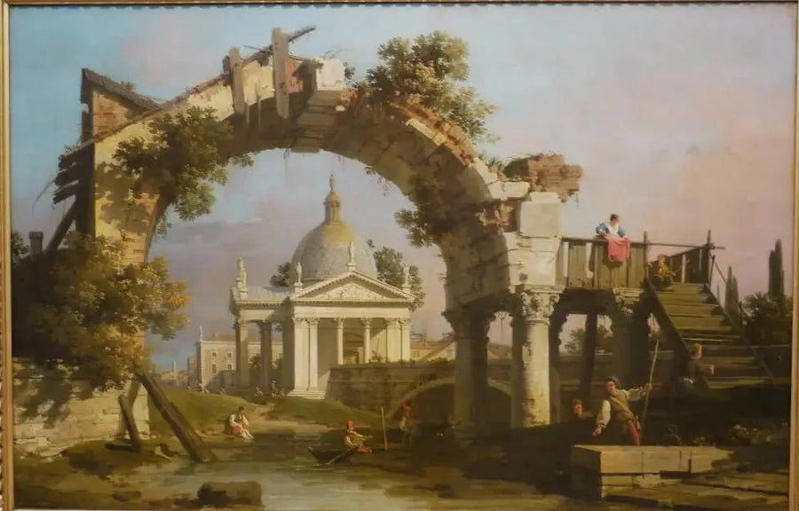 廃墟のアーチを通して見えるドーム型の教会 - カナレット

Source:
Une église en forme de dôme vue à travers une arche en ruine - Canaletto