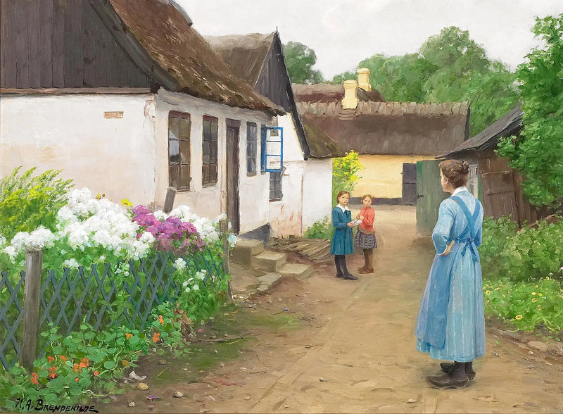 村の小さな通りで女性と子供たちがいる風景 - H. A. Brendekilde

Source:
Une femme et quelques enfants dans une petite rue d'un village. - H. A. Brendekilde