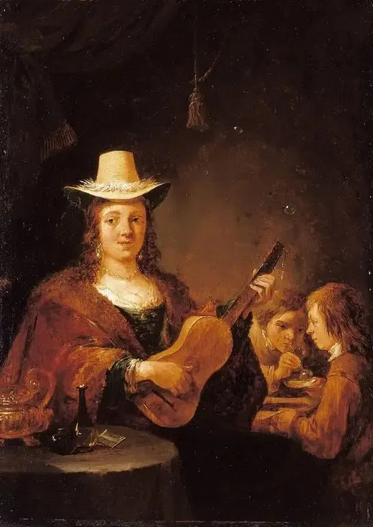 ギターを弾く女性 - デイヴィッド・テニエール・ル・ジュヌ

Source:
Une femme jouant de la guitare - David Teniers le Jeune