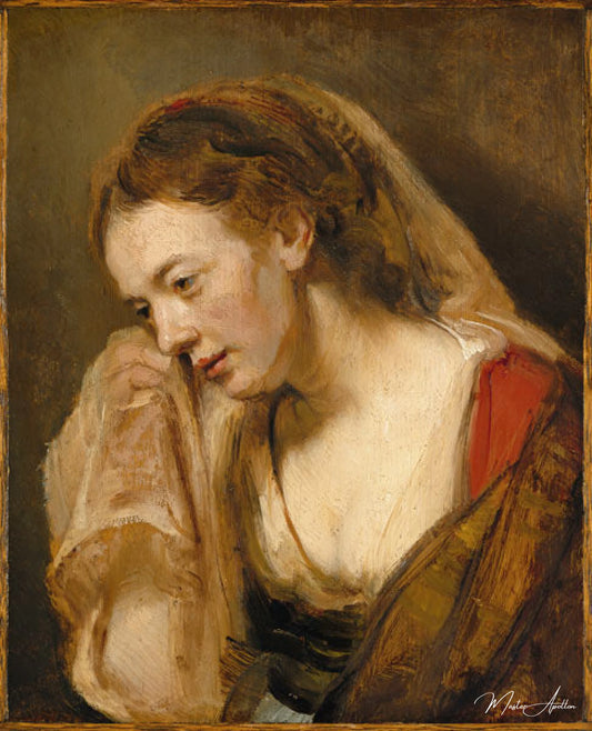 Une femme qui pleure - Rembrandt van Rijn - Reproductions de tableaux et peintures haut de gamme