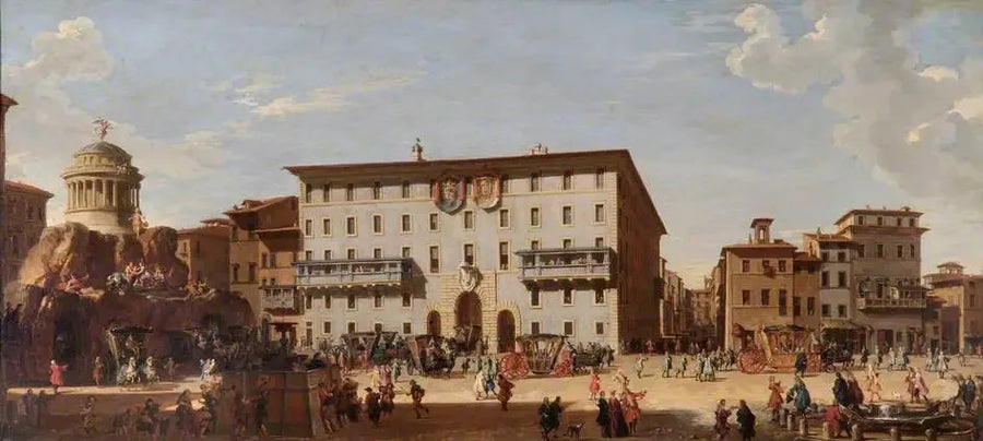 ローマ、スパーニャ広場の祭典、1727年 - ジョバンニ・パオロ・パニーニ

Source:
Une fête sur la Piazza di Spagna, Rome, 1727 - Giovanni Paolo Panini