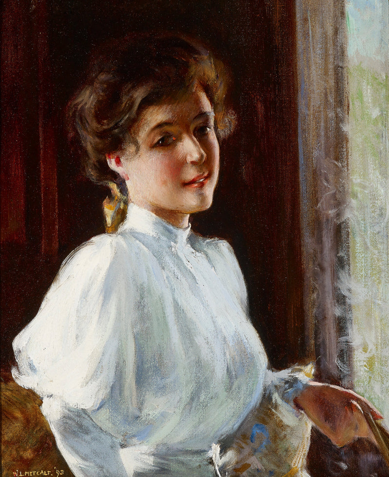 若い女性 - ウィラード・メトカーフ