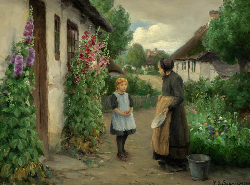 村の夏の日、小さな女の子と高齢の女性とともに - H. A. Brendekilde

Source:
Une journée d'été au village avec une petite fille et une femme âgée. - H. A. Brendekilde