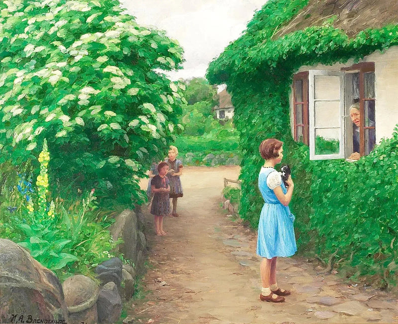 夏の日、子供たちと子猫、窓辺の老婦人 - H. A. Brendekilde

Source:
Une journée d'été avec des enfants avec un chaton et une vieille femme à la fenêtre. - H. A. Brendekilde