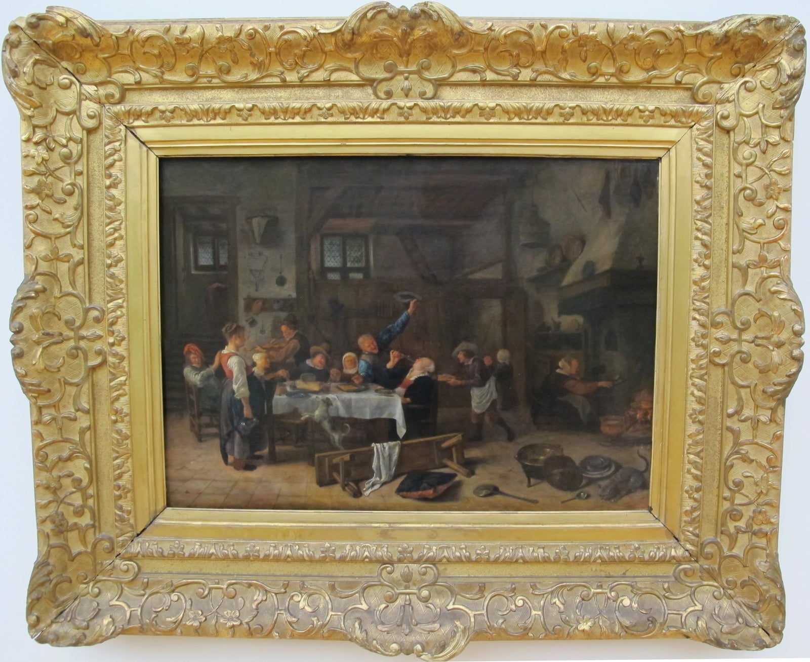 Une joyeuse compagnie à table - Jan Steen image 1 tableau peint à l’huile sur toile