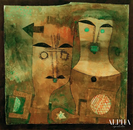 Une paire de dieux - Paul Klee - Reproductions de tableaux et peintures haut de gamme