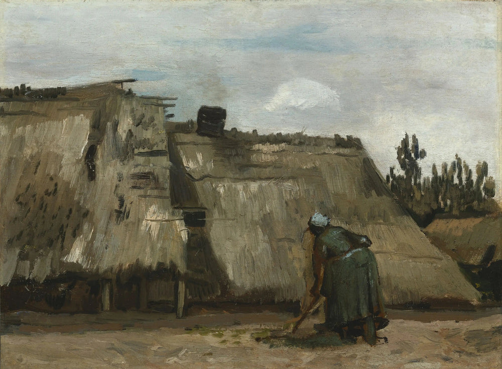 Une paysanne creusant devant son chalet - Vincent van Gogh image 1 reproduction réalisée par Alpha Reproduction