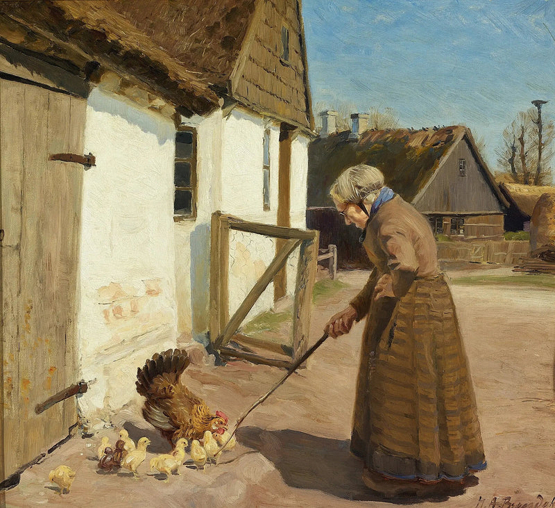 鶏とそのひな - H. A. Brendekilde

Source:
Une poule avec ses poussins. - H. A. Brendekilde