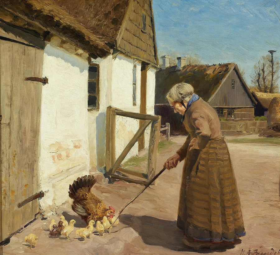 鶏とそのひな - H. A. Brendekilde

Source:
Une poule avec ses poussins. - H. A. Brendekilde