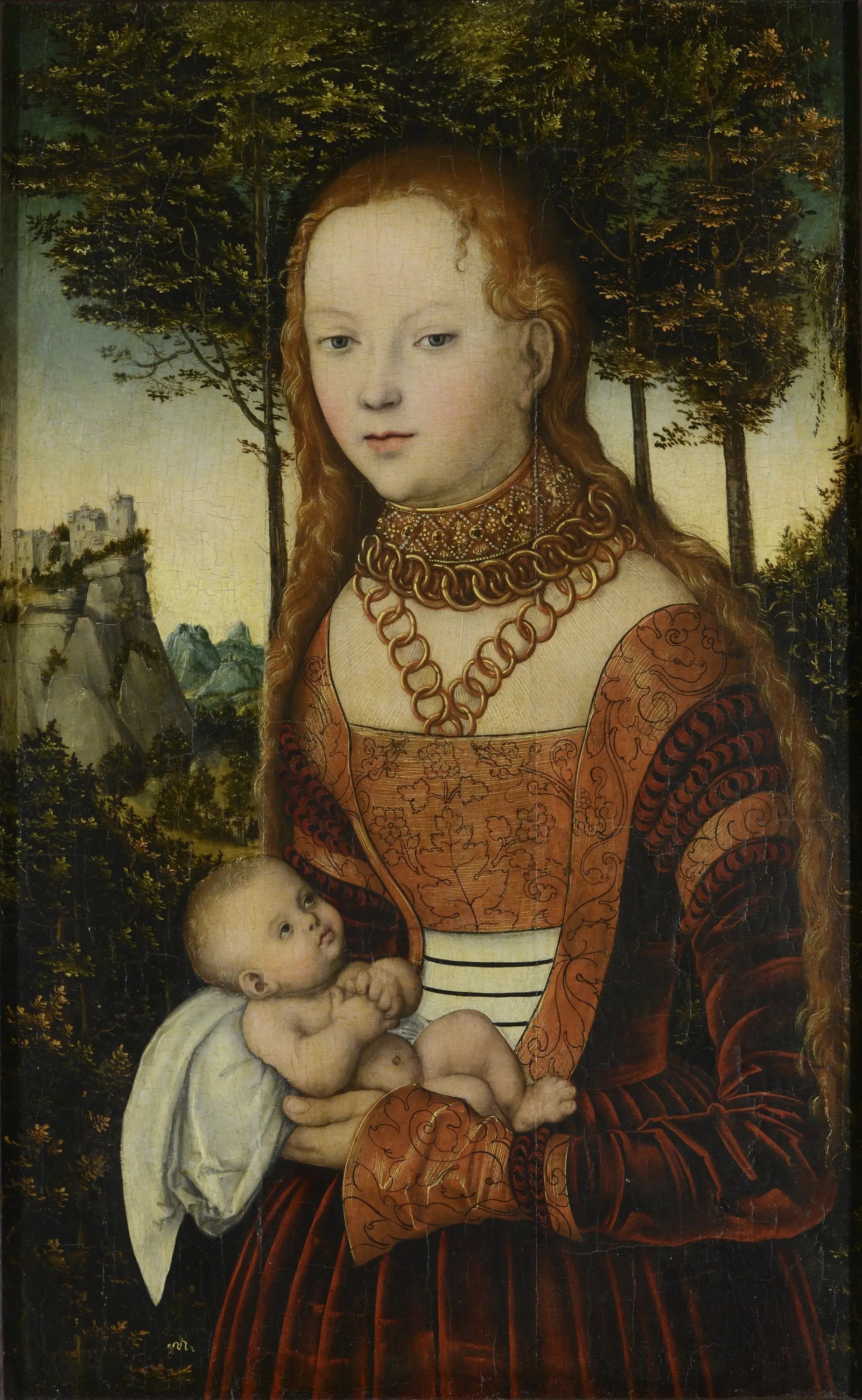 Une princesse violée par saint Chrysostome - Lucas Cranach the Elder image 1 copie peinte à la main à l’huile