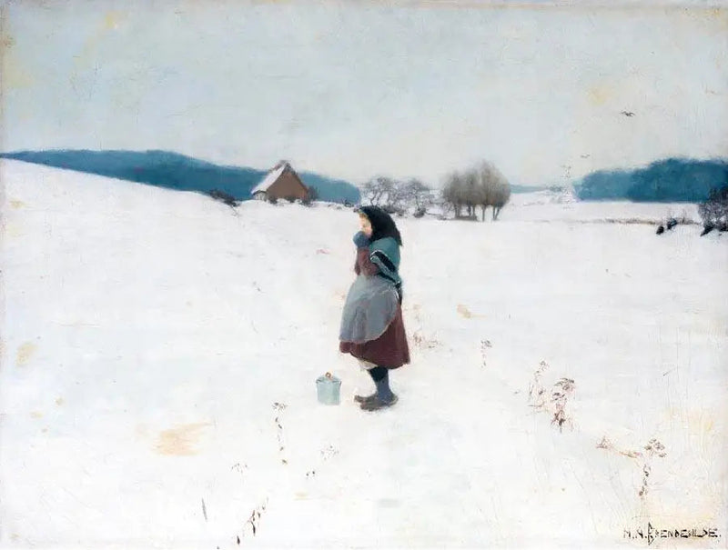 雪の中の散歩 - H. A. Brendekilde

Source:
Une promenade dans la neige. - H. A. Brendekilde