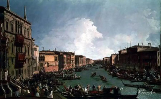 Une régate sur le Grand Canal - Giovanni Antonio Canal - Reproductions de tableaux et peintures haut de gamme