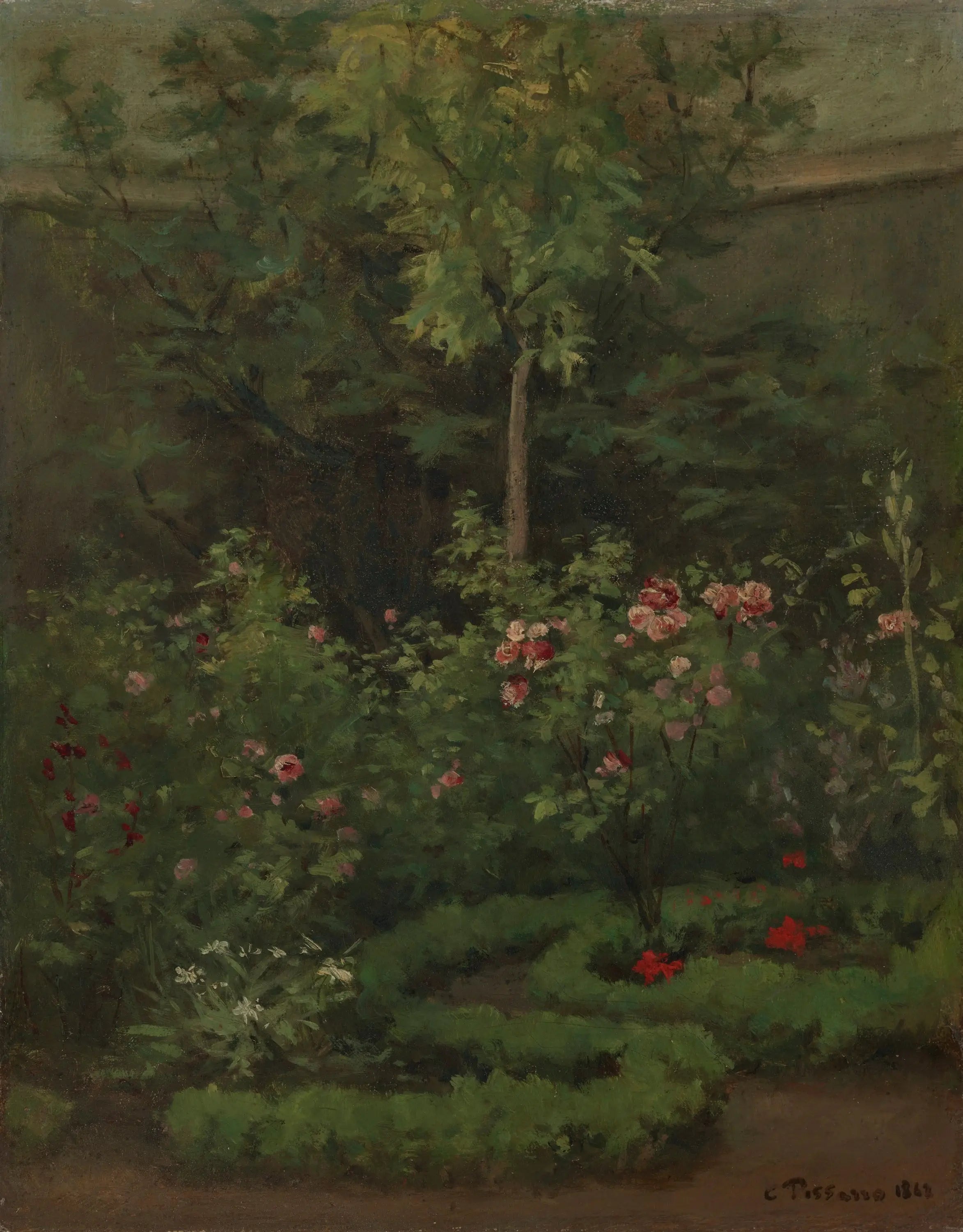 Une roseraie - Camille Pissarro image 1 tableau peint à l’huile sur toile