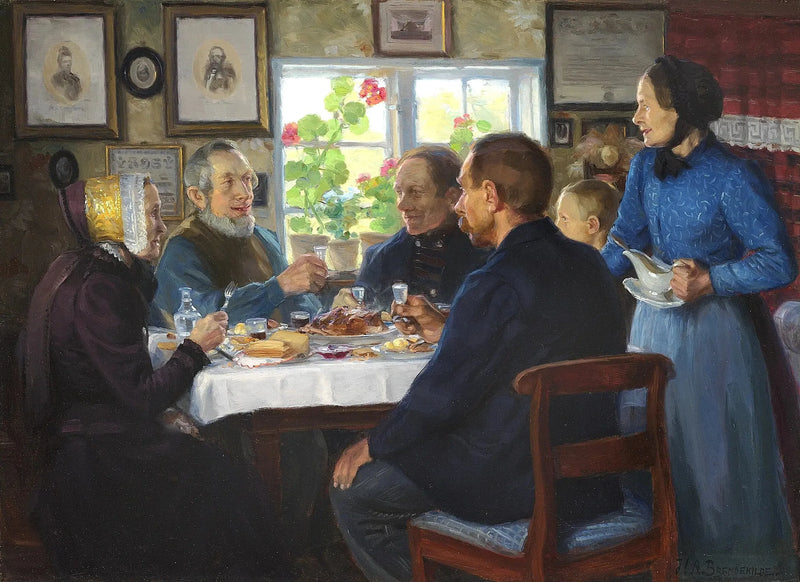 ハンス・ニールセンの織工場への訪問、アベドネースにて。 - H. A. Brendekilde

Source:
Une visite chez le tisserand Hans Nielsen à Abbednæs. - H. A. Brendekilde