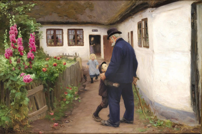 おじいさんの訪問。 - H. A. Brendekilde

Source:
Une visite du grand-père. - H. A. Brendekilde