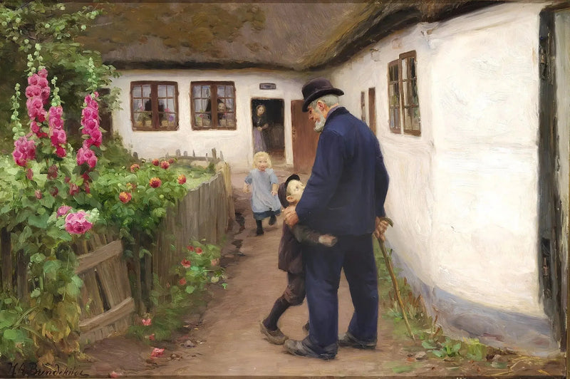 おじいさんの訪問。 - H. A. Brendekilde

Source:
Une visite du grand-père. - H. A. Brendekilde