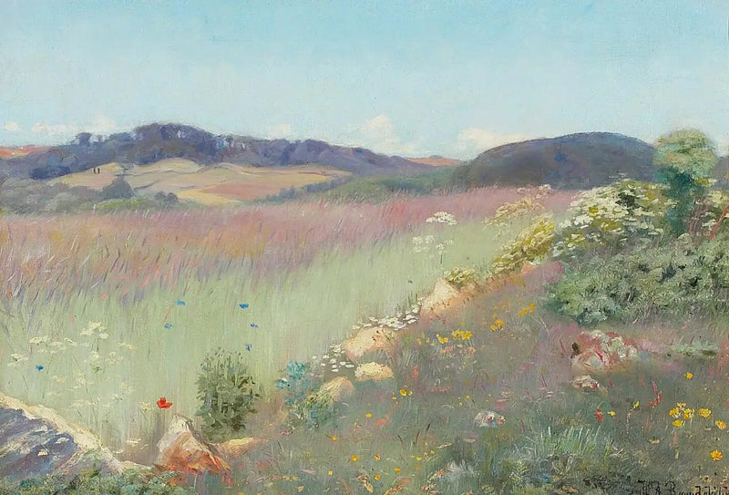 デンマークの夏の風景と花の眺め - H. A. Brendekilde

Source:
Une vue sur un paysage d'été danois avec des fleurs. - H. A. Brendekilde
