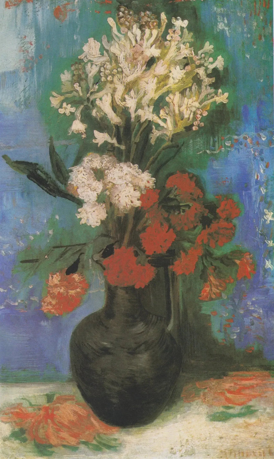 カーネーションとその他の花の花瓶 - ヴィンセント・ヴァン・ゴッホ